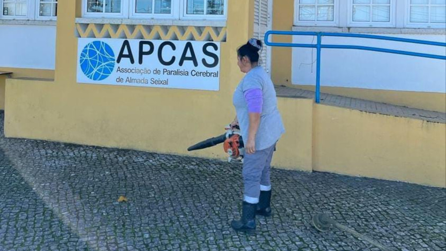 Ação de limpeza do logradouro da sede da APCAS 