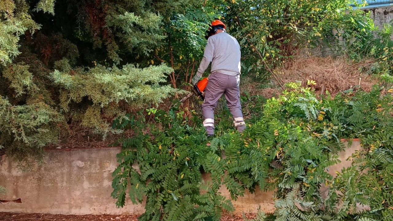 Limpeza nos espaços de recreio da ES Dr. José Afonso